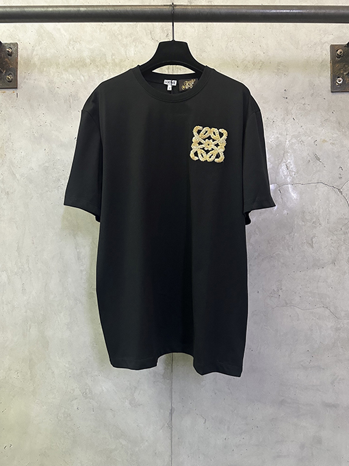 ロエベコピー タオル刺繍入り半袖Tシャツ