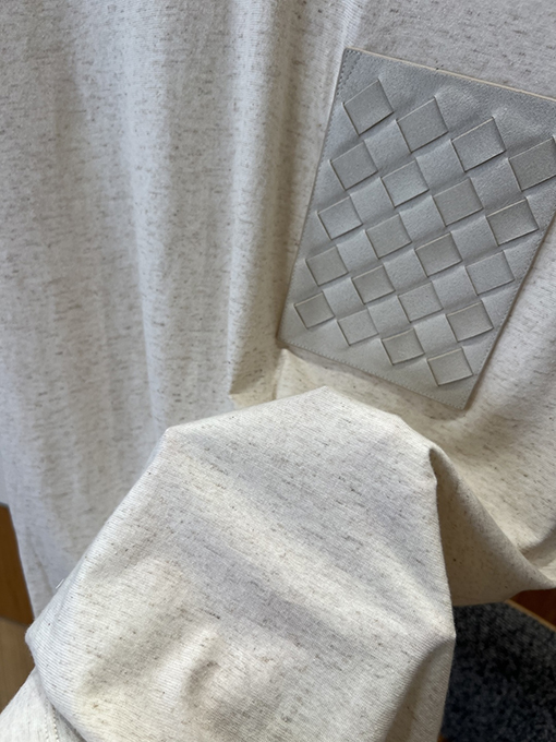 ボッテガヴェネタスーパーコピー 織りのトリムが付いた半袖Tシャツ