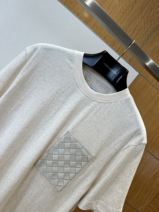 ボッテガヴェネタスーパーコピー 織りのトリムが付いた半袖Tシャツ