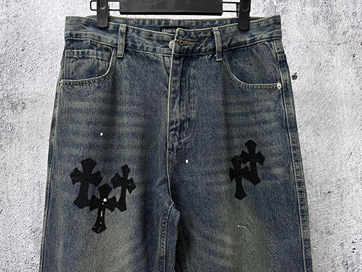 クロムハーツブランドコピー ストレートレッグジーンズ