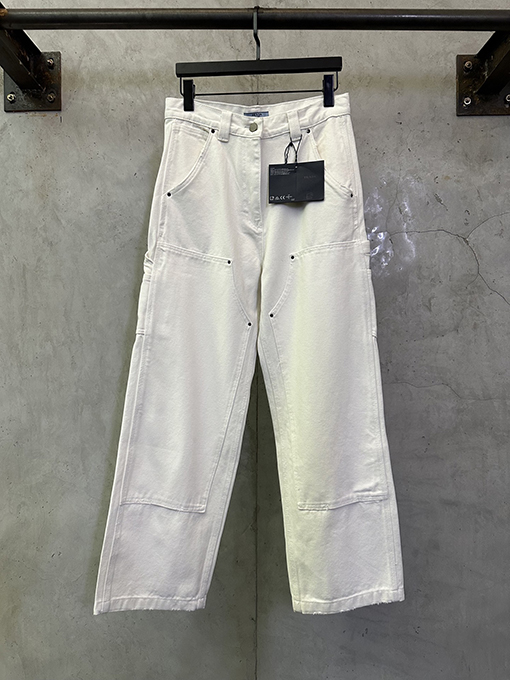 プラダブランドスーパーコピー 三角形の革製ワークジーンズ