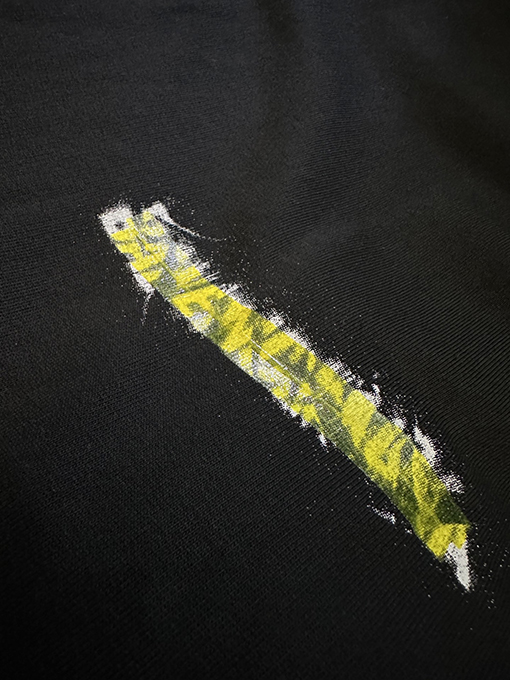 バレンシアガコピー Balenciaga 黄色のテープロゴ入りカジュアルパンツ