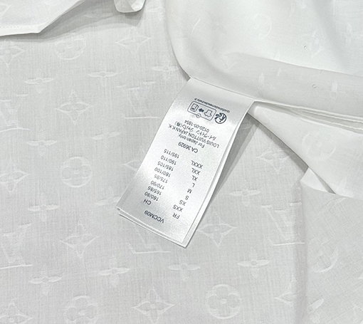 ルイヴィトンコピー さりげない文字柄のモノグラムジャカード長袖シャツ