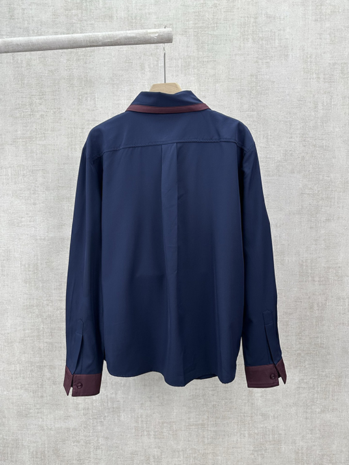 シャネルスーパーコピー 春夏レディースプレビューコレクションカラーブロックボタン付きシルクコットンプリント長袖シャツ