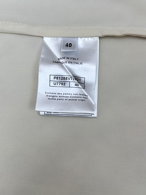 シャネルスーパーコピー 春夏レディースプレビューコレクションカラーブロックボタン付きシルクコットンプリント長袖シャツ