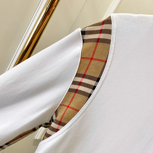 バーバリーブランドスーパーコピー チェック柄コットンのオーバーサイズパッチワークフード付きスウェットシャツ