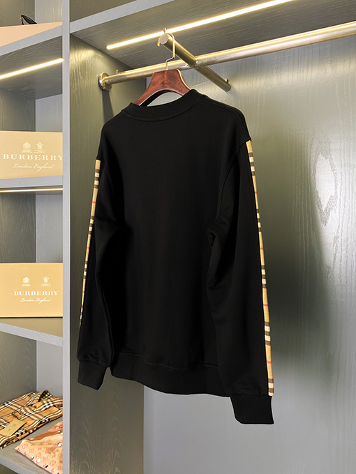 バーバリーコピー 小さめのチェック柄クルーネックのスウェットシャツ