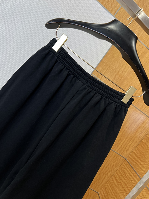 バレンシアガ BALENCIAGA 刺繍ロゴ入りワイドレッグドローストリングカジュアルスウェットパンツ