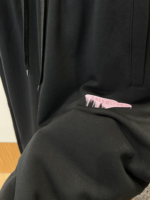 バレンシアガ BALENCIAGA 刺繍ロゴ入りワイドレッグドローストリングカジュアルスウェットパンツ
