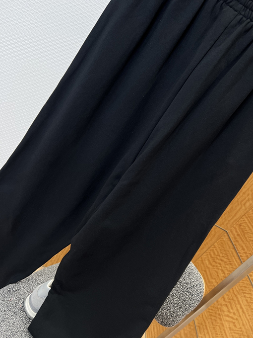 バレンシアガ BALENCIAGA 刺繍ロゴ入りワイドレッグドローストリングカジュアルスウェットパンツ