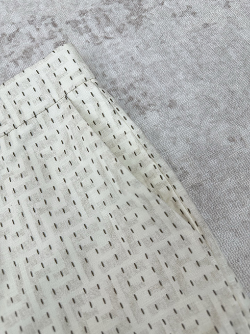 フェンディ リネンステッチ柄のバミューダカジュアルショーツ