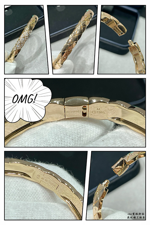 シャネルブランドコピー 幅広のレディースダイヤモンドのラインストーンバングル