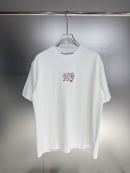 アレキサンダーワン Alexander Wang 新モデルロゴ刺繍入り半袖Tシャツ