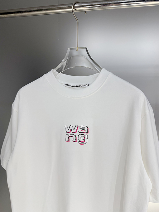 アレキサンダーワン Alexander Wang 新モデルロゴ刺繍入り半袖Tシャツ