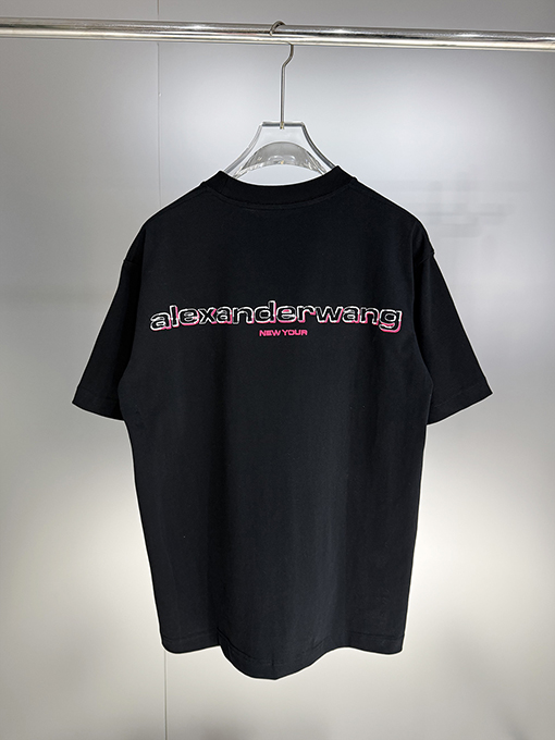 アレキサンダーワン Alexander Wang 新モデルロゴ刺繍入り半袖Tシャツ