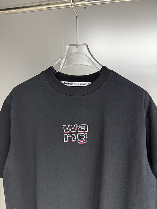 アレキサンダーワン Alexander Wang 新モデルロゴ刺繍入り半袖Tシャツ