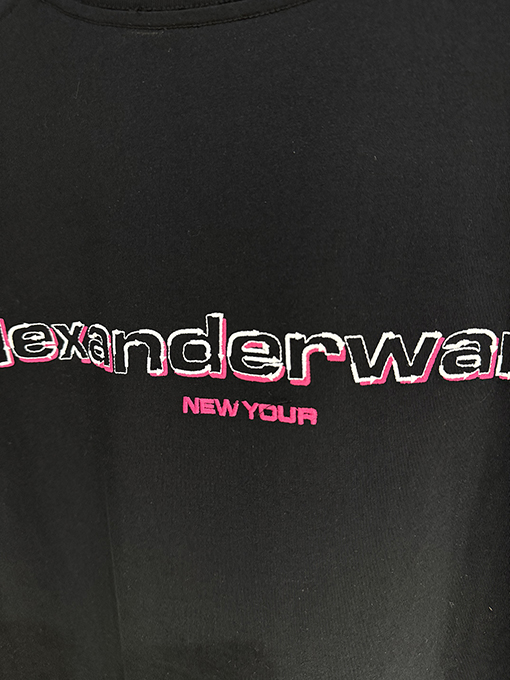 アレキサンダーワン Alexander Wang 新モデルロゴ刺繍入り半袖Tシャツ
