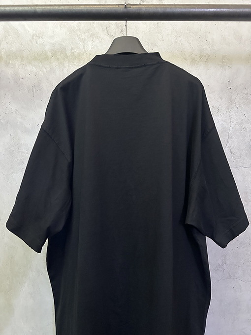 バレンシアガブランドスーパーコピー Balenciaga ファッションノートルダム大聖堂のクラックルプリント半袖Tシャツ