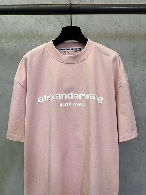 アレキサンダーワン Alexander Wang 文字ロゴのフォームプリント入り半袖Tシャツ