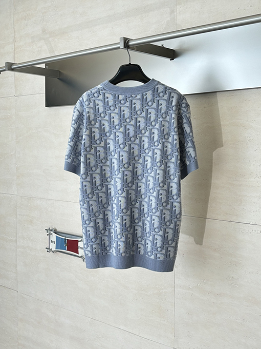 ディオールコピー Obliqie モノグラムジャカードニット半袖Tシャツ