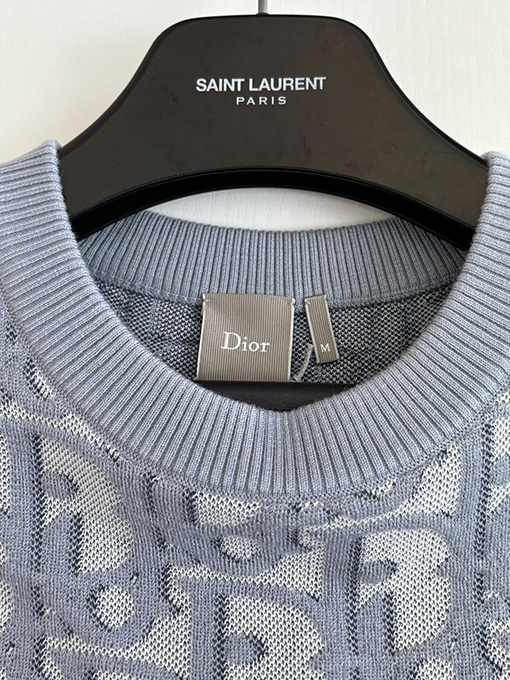 ディオールコピー Obliqie モノグラムジャカードニット半袖Tシャツ