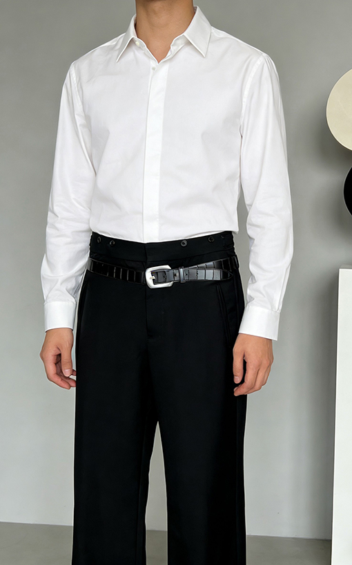 プラダコピー ベルト装飾付きズボン