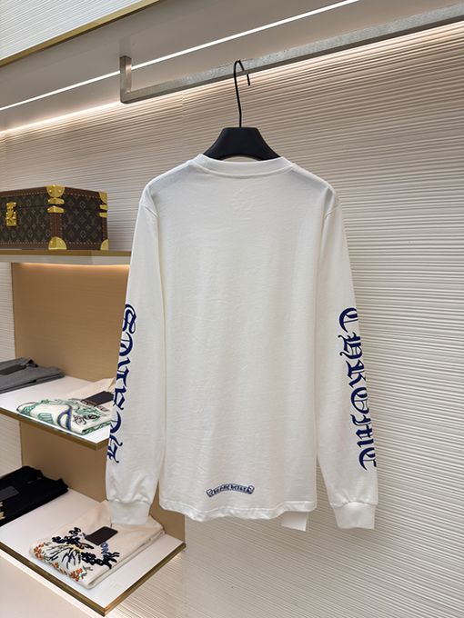 クロムハーツスーパーコピー クラシックな花柄のアームプリントと馬蹄柄の長袖シャツ