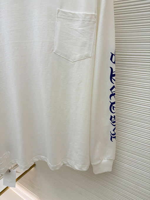 クロムハーツスーパーコピー クラシックな花柄のアームプリントと馬蹄柄の長袖シャツ