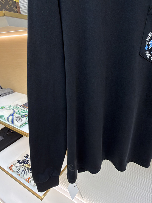 クロムハーツ T. Barth 限定ブルークロス柄長袖シャツ