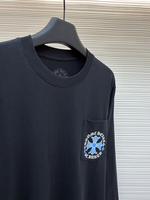 クロムハーツ T. Barth 限定ブルークロス柄長袖シャツ