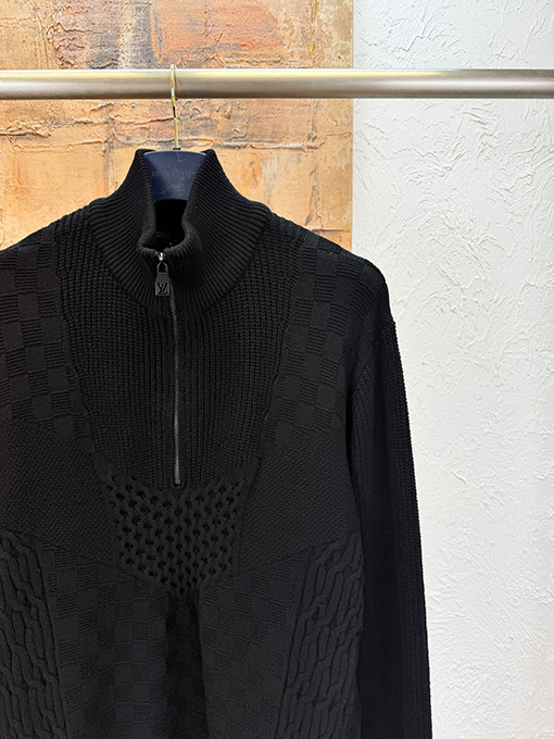 ルイヴィトンコピー ハーフジップニットセーター