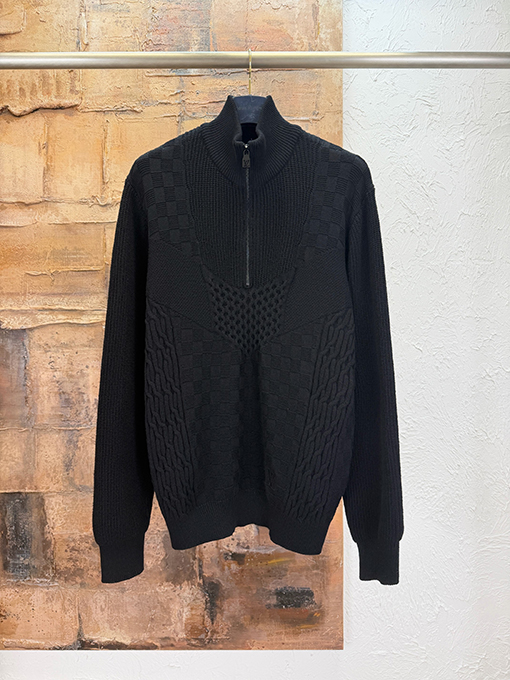 ルイヴィトンコピー ハーフジップニットセーター