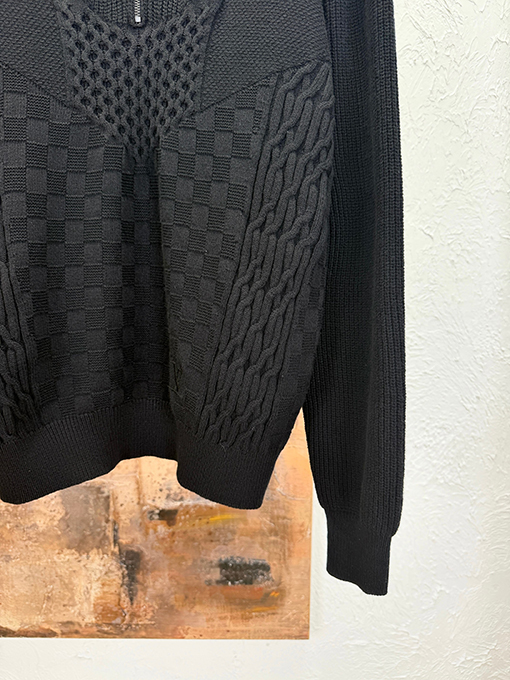 ルイヴィトンコピー ハーフジップニットセーター