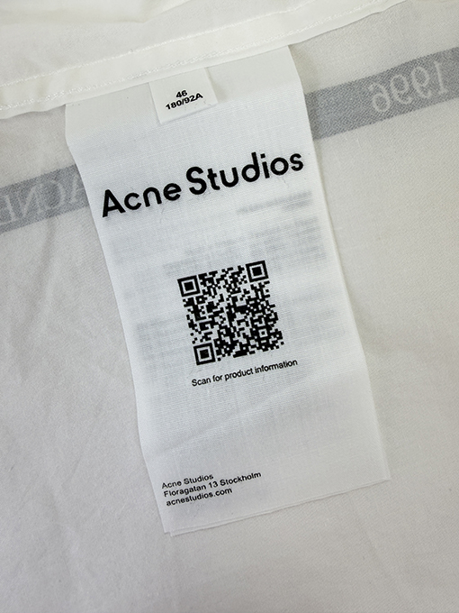 アクネストゥディオズ Acne Studios ジャカード織りマイクロラベル長袖シャツ