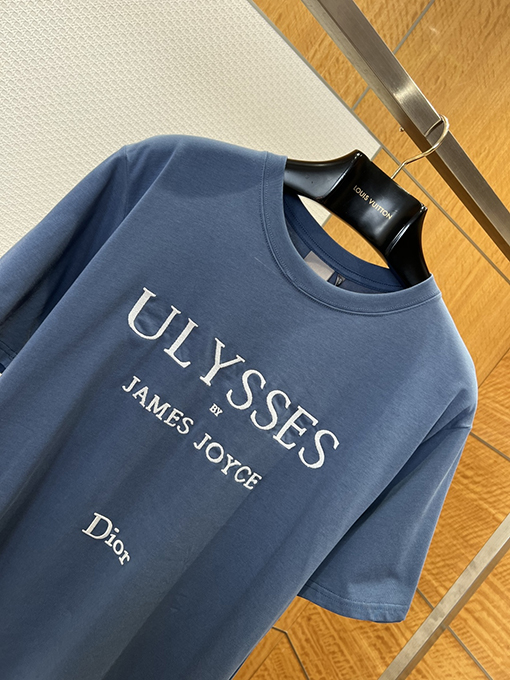 ディオール ULYSSES BY JAMES JOYCE DIOR 刺繍ロゴ入りのアーティスティックな半袖Tシャツ
