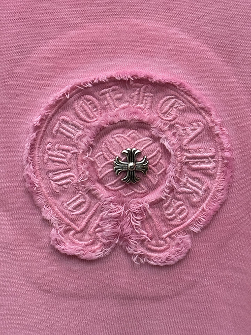 クロムハーツコピー アメリカンスタイルのウォッシュ刺繍入りカップル半袖Tシャツ