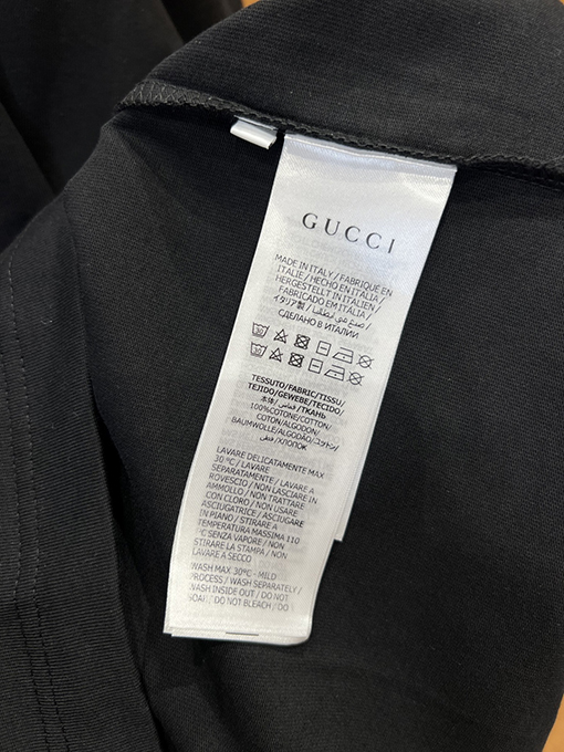 グッチ GUCCI レトロなトンボのロゴ刺繍入り半袖Tシャツ