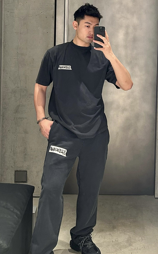 バレンシアガ Balenciaga 純綿の魚の鱗ソールカジュアルパンツ