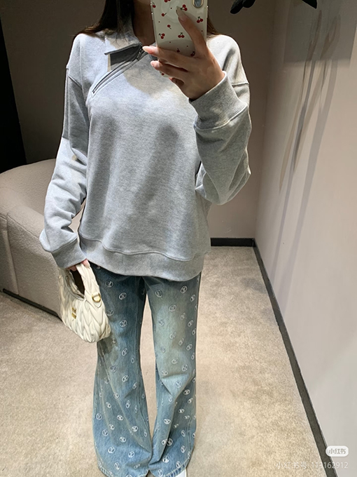 ルイヴィトン 文字レディーススパンコールジャカードハイウエストフレアジーンズ