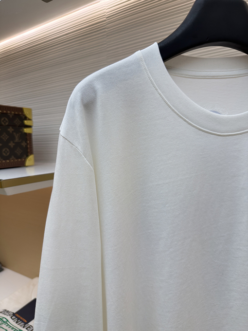 クロムハーツ 限定の青と白のカラーブロッククロス柄長袖シャツ