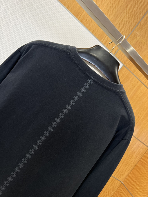 クロムハーツ 炎のサンスクリットプリント長袖シャツ