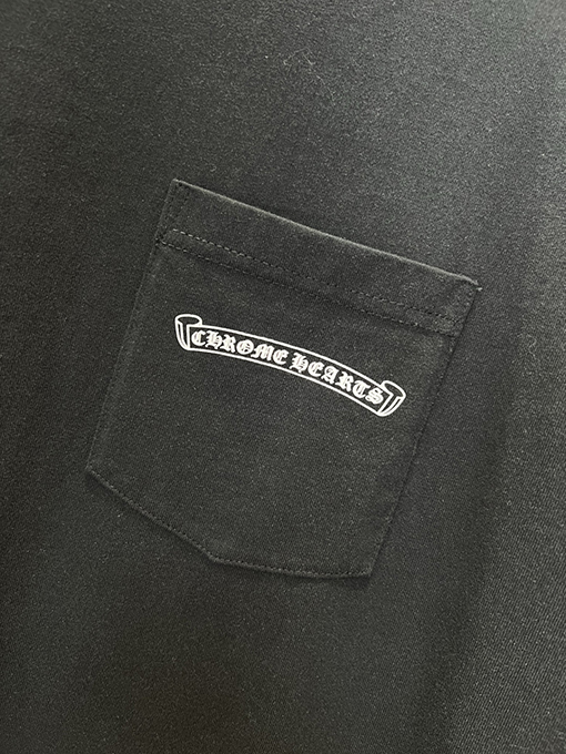 クロムハーツ 炎のサンスクリットプリント長袖シャツ