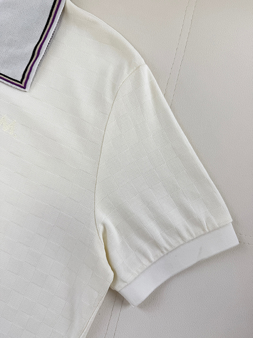 ルイヴィトン 刺繍ロゴ入りチェッカーボードの半袖ポロシャツ