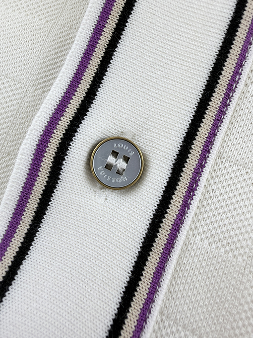 ルイヴィトン 刺繍ロゴ入りチェッカーボードの半袖ポロシャツ