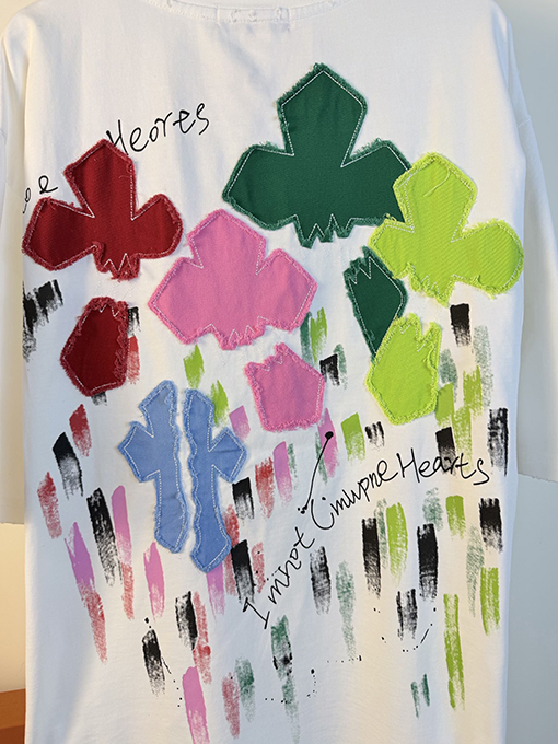 クロムハーツコピー 新モデルアシッドウォッシュダメージレーザーアップリケ刺繍をした半袖Tシャツ