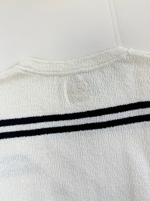 ロエベスーパーコピー ウール刺繍入り半袖Tシャツ