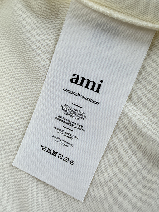 アミ フロッキープリント半袖Tシャツ