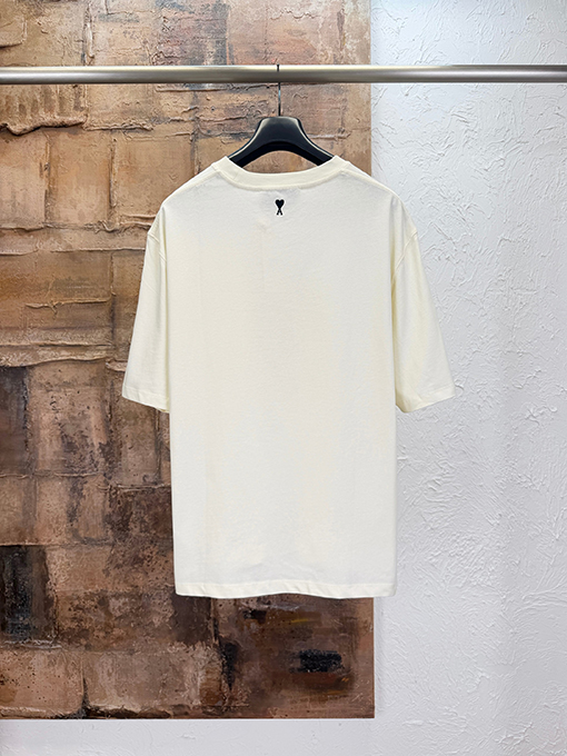 アミ フロッキープリント半袖Tシャツ