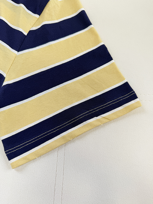 プラダブランドコピー ストライプ柄ポケット付き半袖Tシャツ