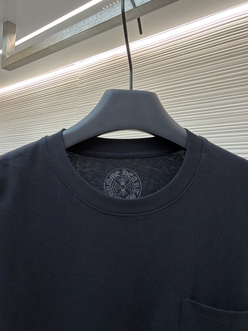 クロムハーツブランドスーパーコピー 青い馬蹄柄のクルーネック長袖シャツ